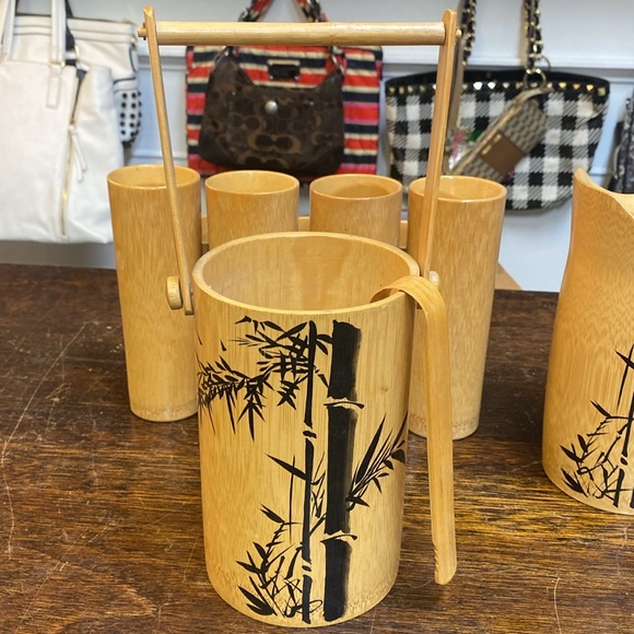 MCM bamboo beverage set - Picture 3 of 10